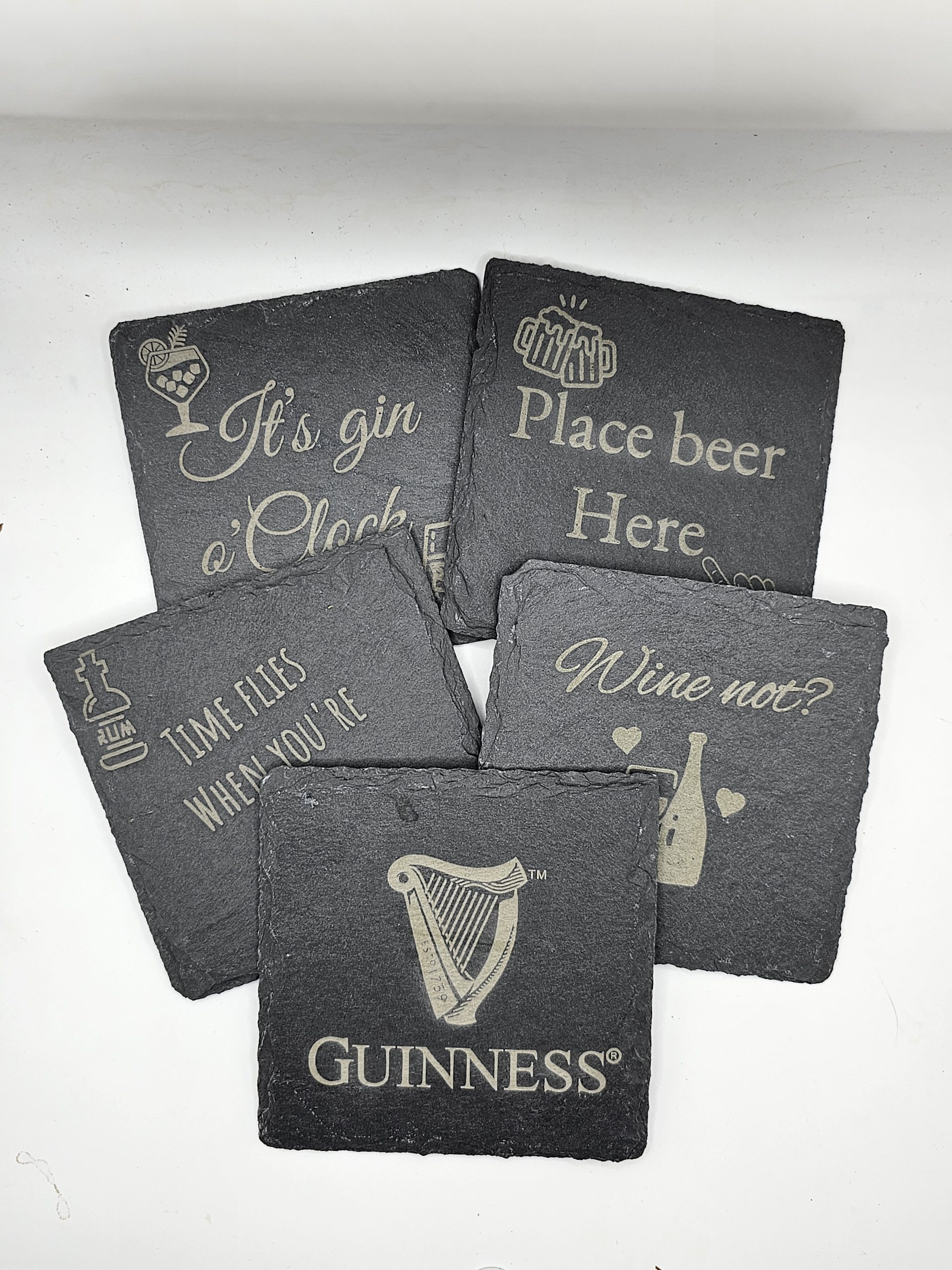 Slate Coasters - Drinking Collection