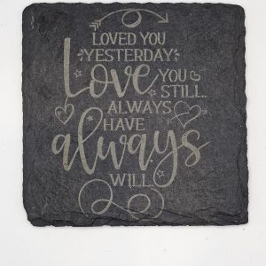 Slate Coasters - Romantic Collection