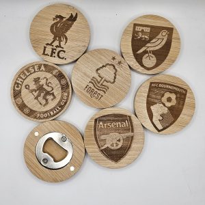 Wooden Bottle Opener - Fridge Magnet - Football Teams